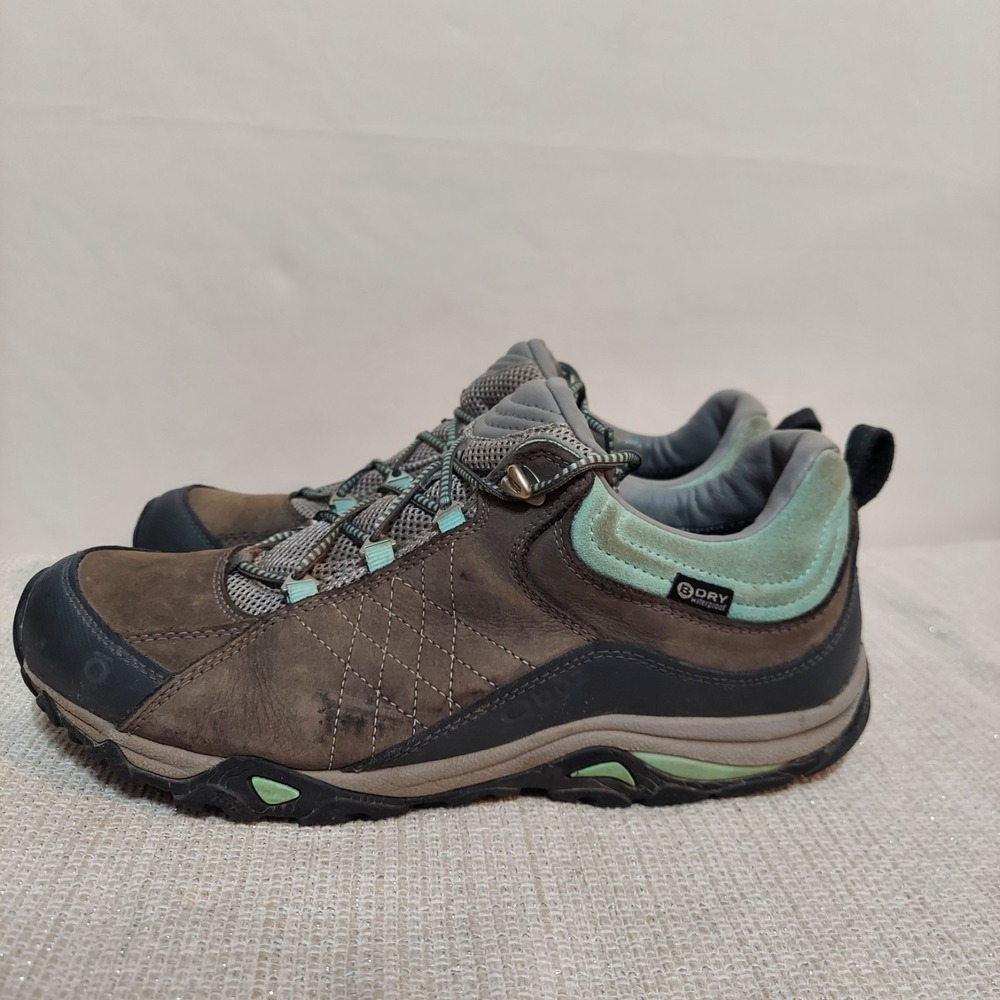 Oboz Women's‎ Sapphire B-Dry Hiking Trail Shoes Gray Blue Womens 10.5